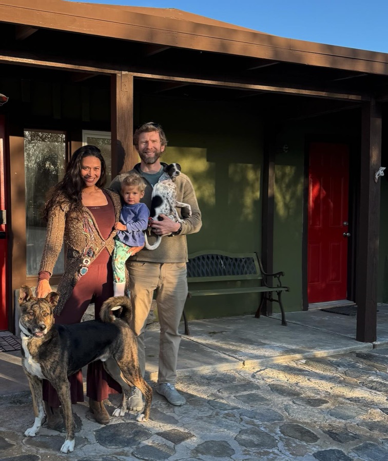 Nathan Holiday with his family